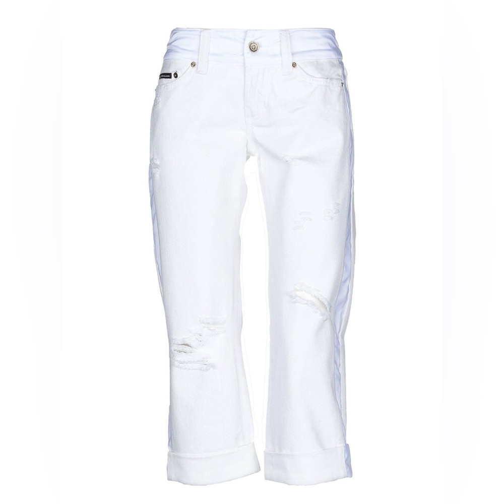 Dolce and Gabbana Distressed women’s denim cropped